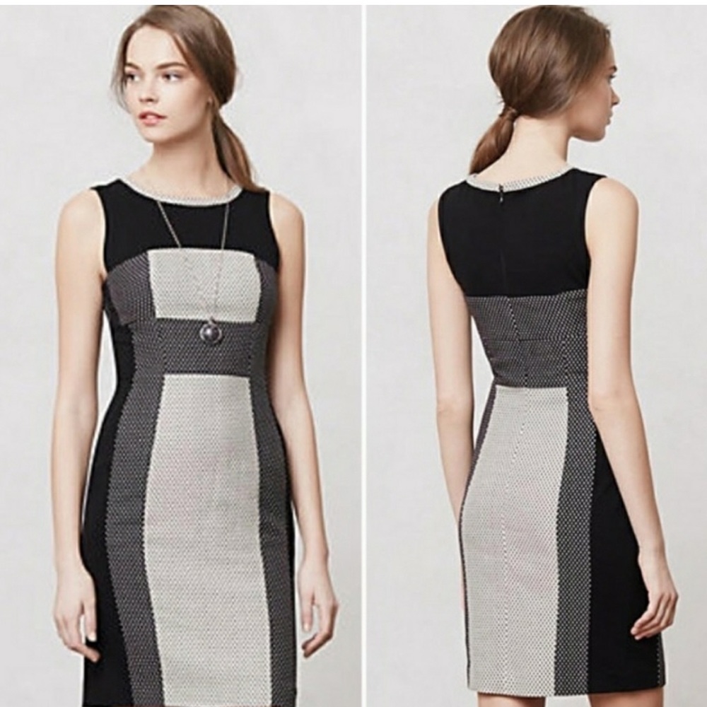 Anthropologie Color block Pencil Dress